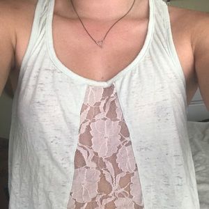 See through down the middle top